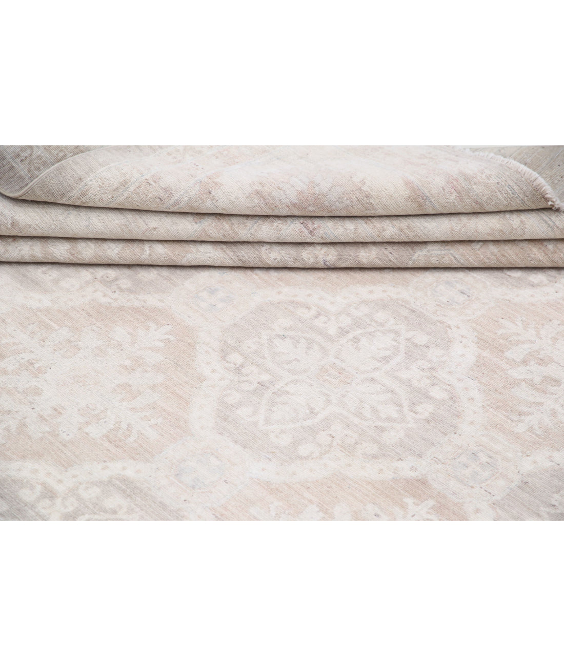 Serenity 11'9'' X 14'8'' Hand-Knotted Wool Rug 11'9'' x 14'8'' (353 X 440) / Taupe / Ivory