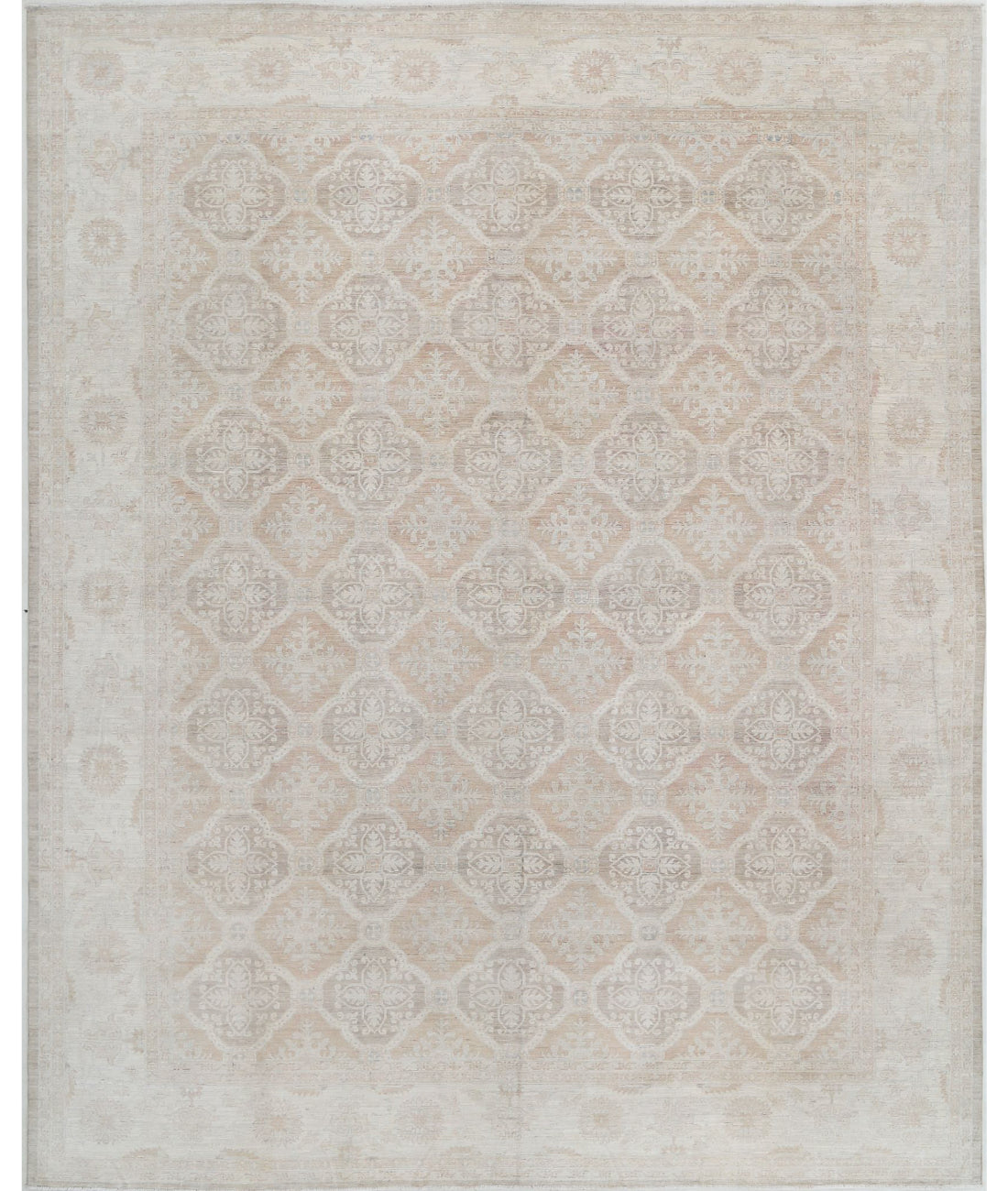 Serenity 11'9'' X 14'8'' Hand-Knotted Wool Rug 11'9'' x 14'8'' (353 X 440) / Taupe / Ivory
