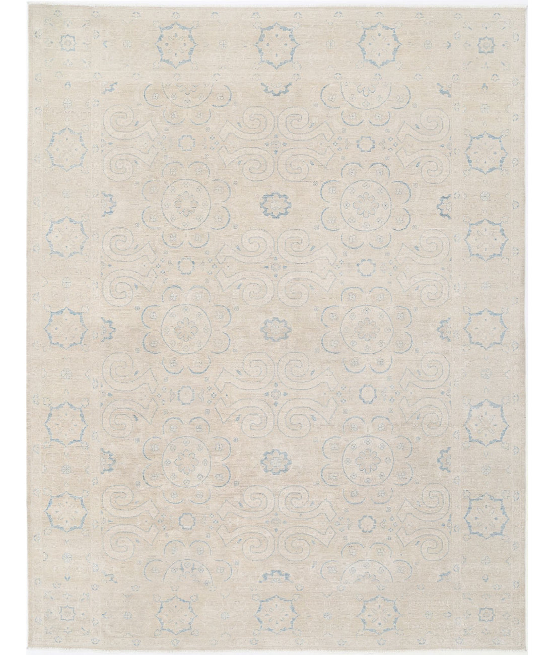 Serenity 8'10'' X 11'7'' Hand-Knotted Wool Rug 8'10'' x 11'7'' (265 X 348) / Ivory / Taupe