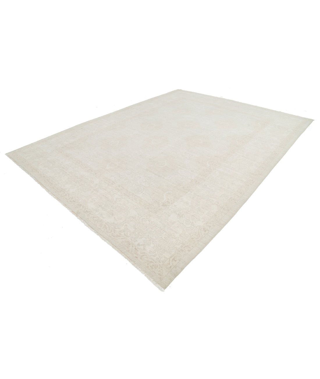 Serenity 9'1'' X 12'0'' Hand-Knotted Wool Rug 9'1'' x 12'0'' (273 X 360) / Grey / Ivory