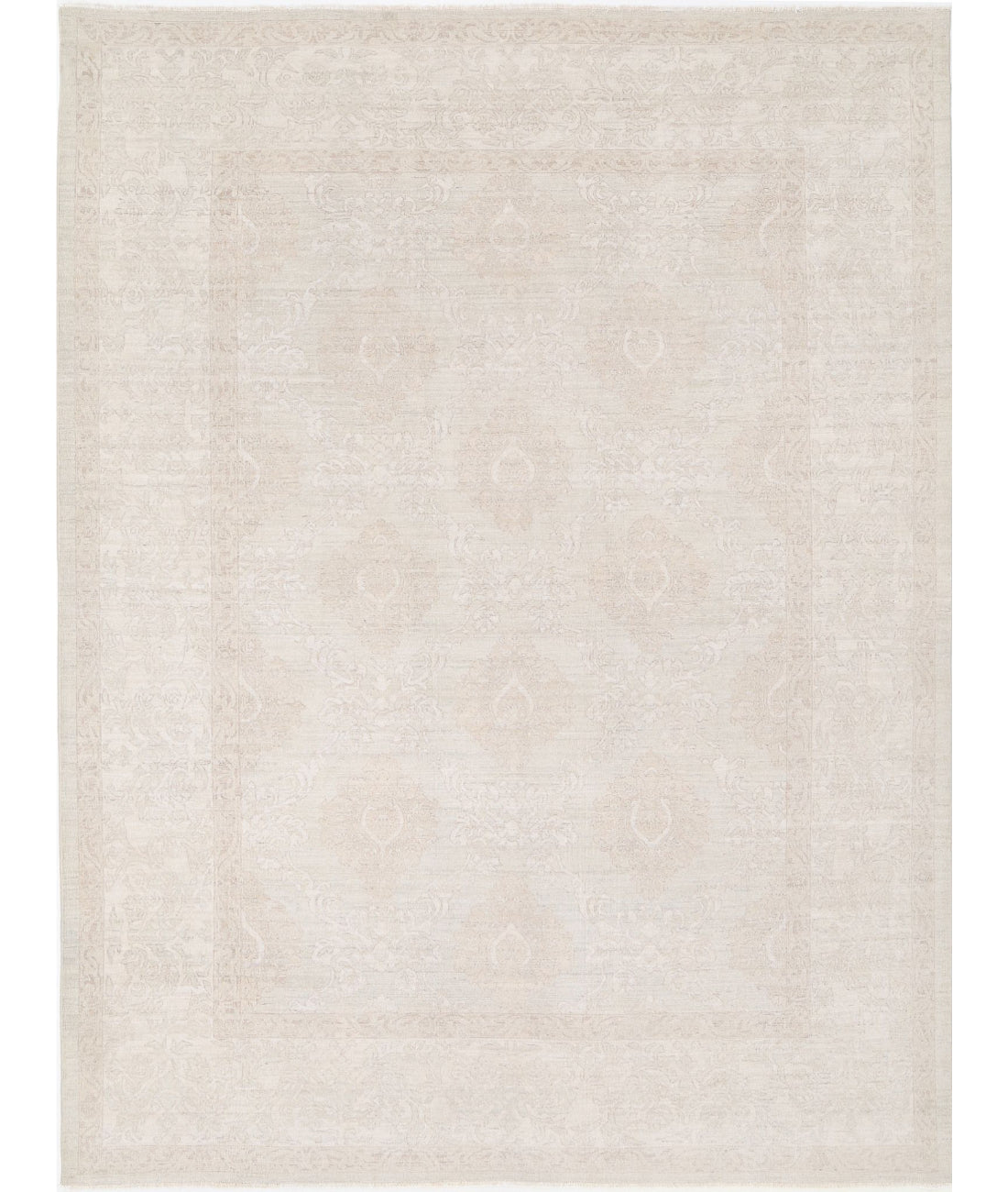 Serenity 9'1'' X 12'0'' Hand-Knotted Wool Rug 9'1'' x 12'0'' (273 X 360) / Grey / Ivory