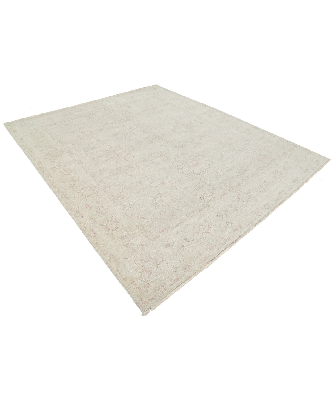 Serenity 8'0'' X 9'5'' Hand-Knotted Wool Rug 8'0'' x 9'5'' (240 X 283) / Grey / Ivory