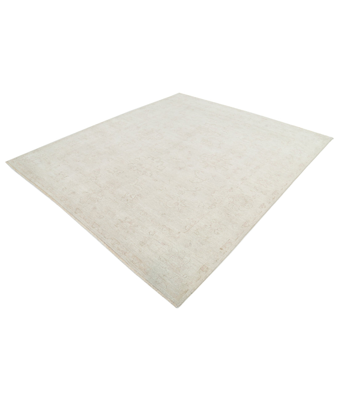 Serenity 8'0'' X 9'5'' Hand-Knotted Wool Rug 8'0'' x 9'5'' (240 X 283) / Grey / Ivory