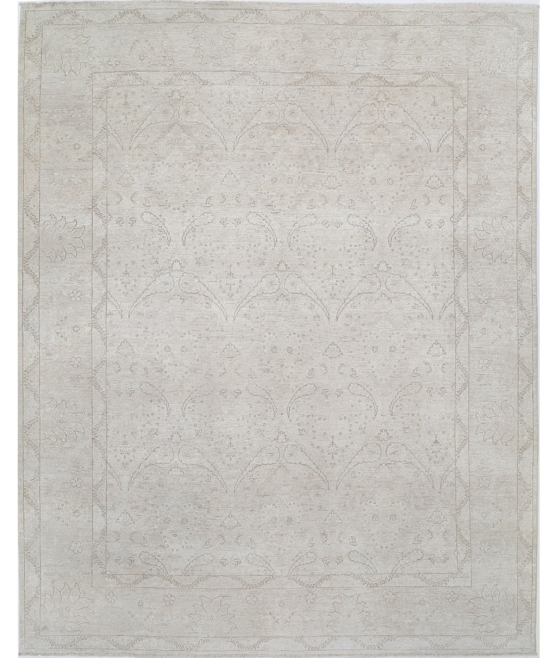 Serenity 7'9'' X 9'9'' Hand-Knotted Wool Rug 7'9'' x 9'9'' (233 X 293) / Ivory / Ivory
