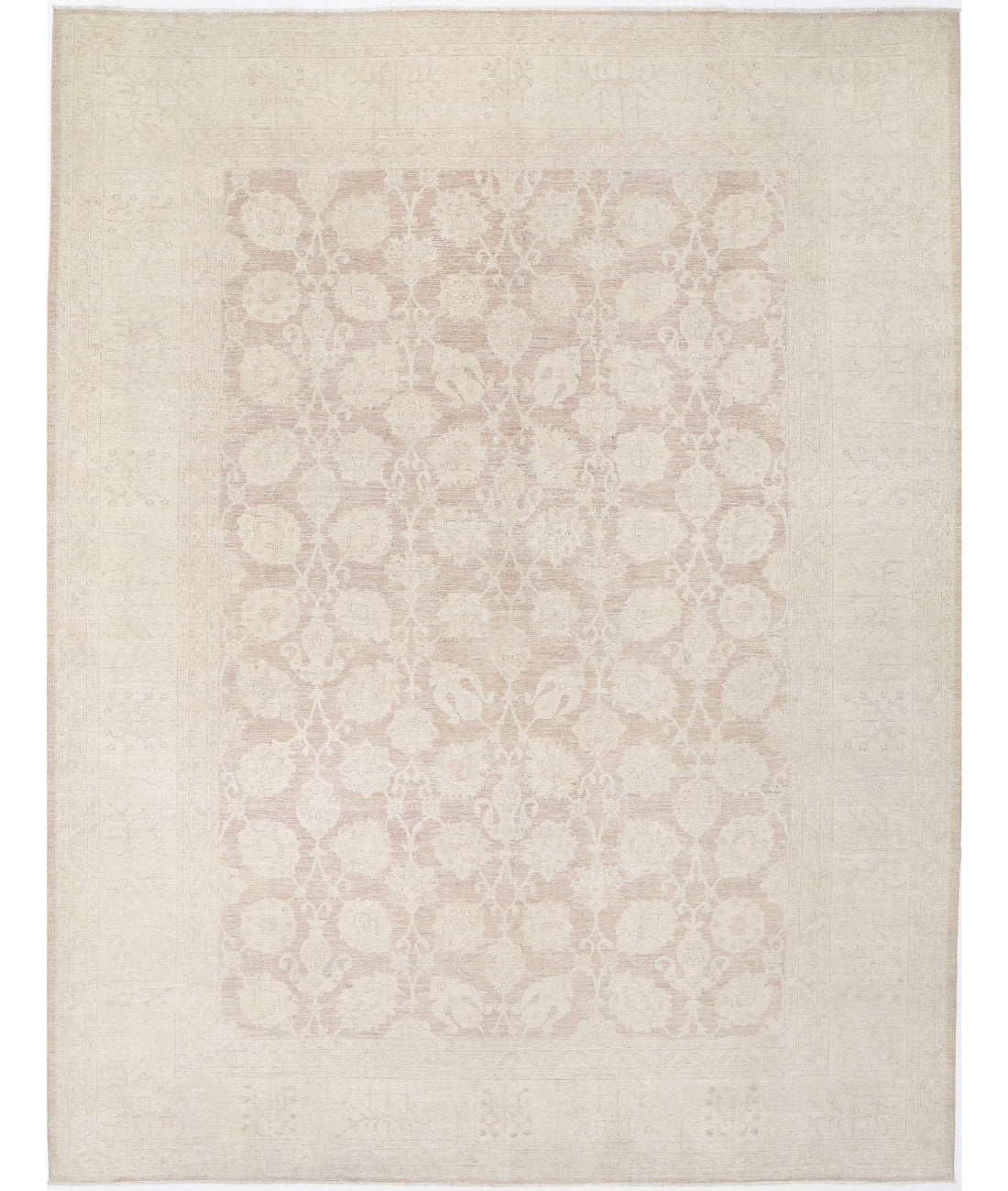 Serenity 11'6'' X 14'11'' Hand-Knotted Wool Rug 11'6'' x 14'11'' (345 X 448) / Taupe / Ivory