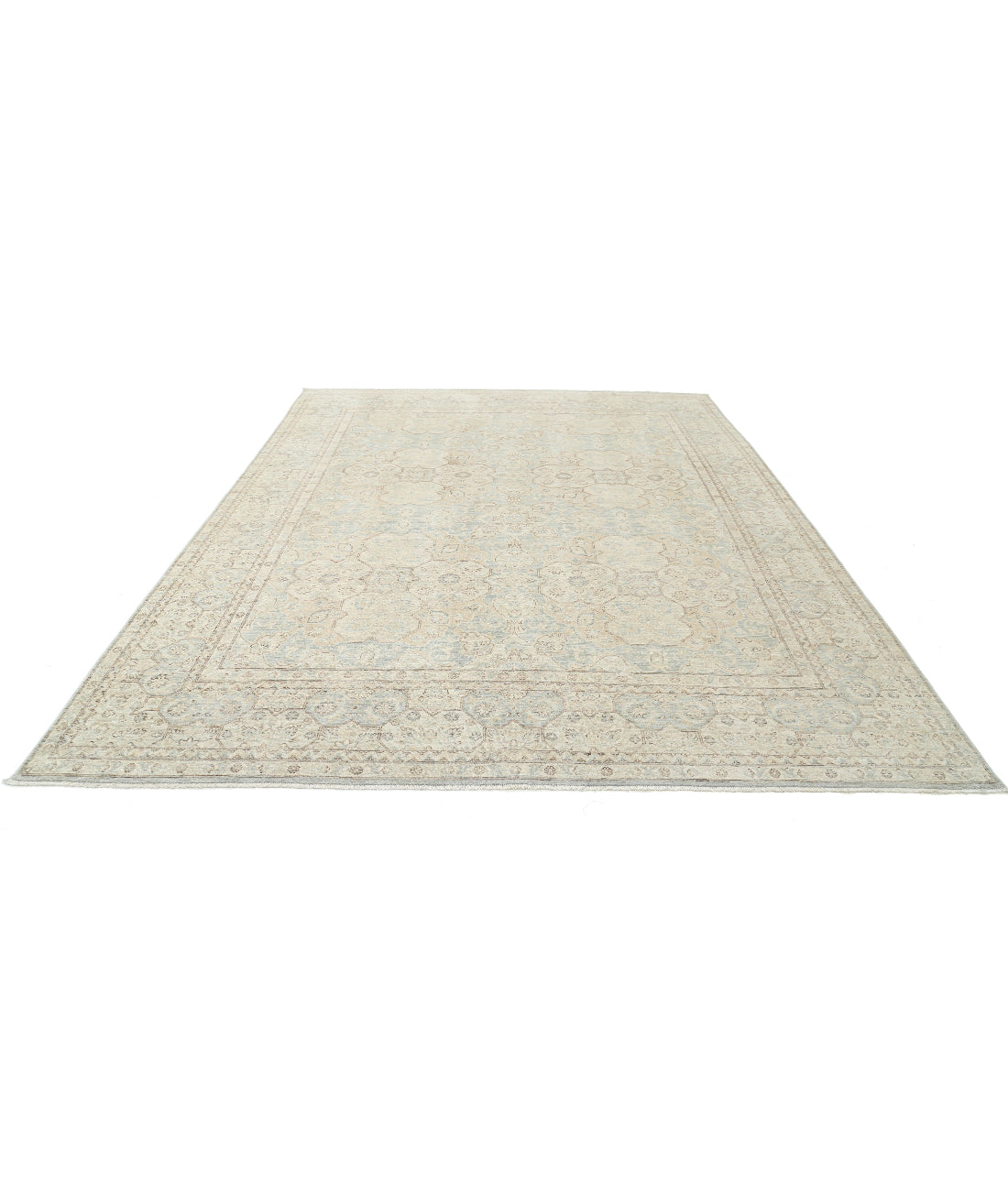 Serenity 9'0'' X 11'3'' Hand-Knotted Wool Rug 9'0'' x 11'3'' (270 X 338) / Blue / Ivory
