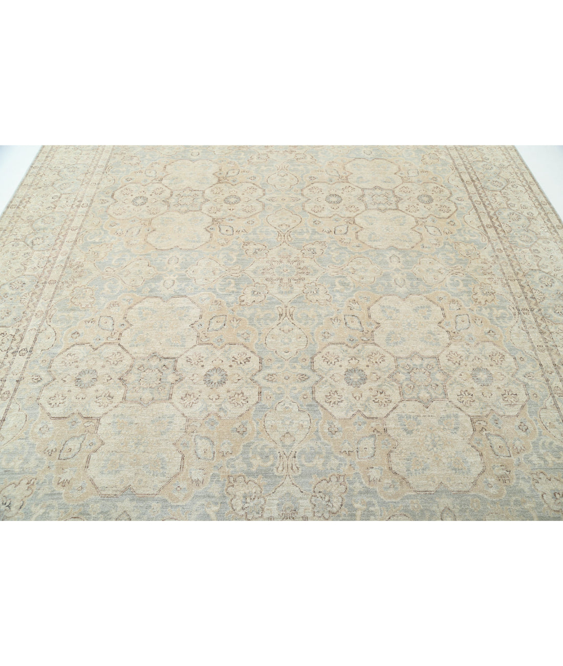 Serenity 9'0'' X 11'3'' Hand-Knotted Wool Rug 9'0'' x 11'3'' (270 X 338) / Blue / Ivory