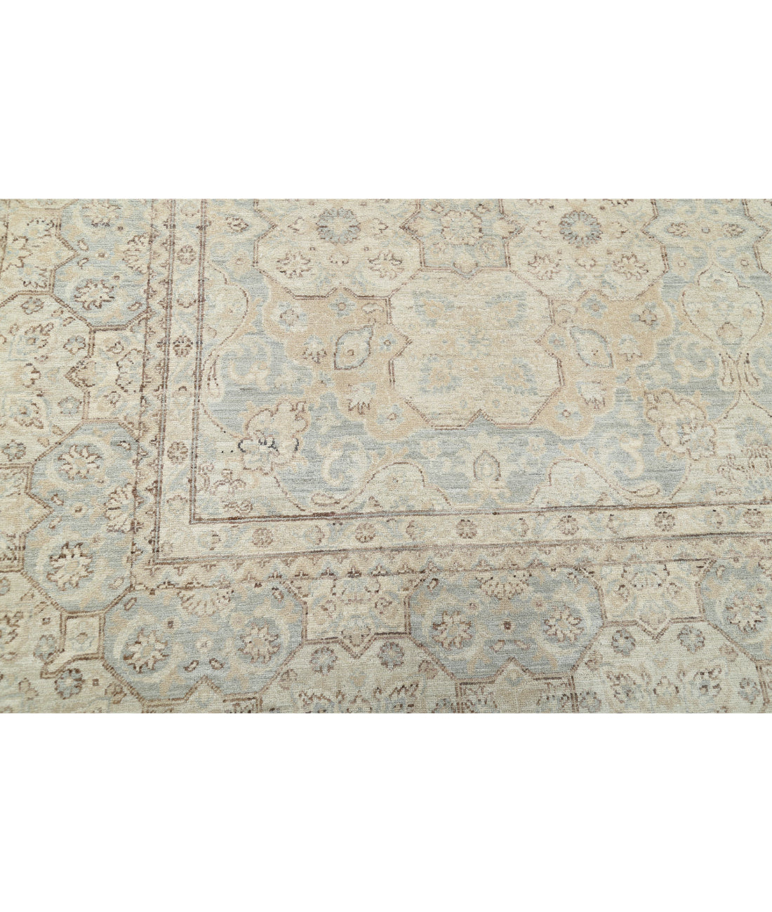 Serenity 9'0'' X 11'3'' Hand-Knotted Wool Rug 9'0'' x 11'3'' (270 X 338) / Blue / Ivory