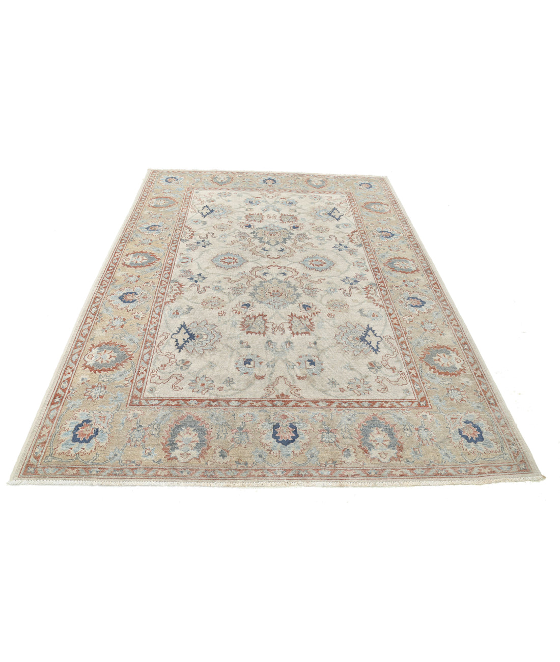 Serenity 6'1'' X 8'8'' Hand-Knotted Wool Rug 6'1'' x 8'8'' (183 X 260) / Ivory / Beige