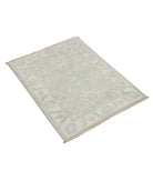 Serenity 2'3'' X 2'9'' Hand-Knotted Wool Rug 2'3'' x 2'9'' (68 X 83) / Green / Ivory