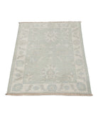 Serenity 2'3'' X 2'9'' Hand-Knotted Wool Rug 2'3'' x 2'9'' (68 X 83) / Green / Ivory