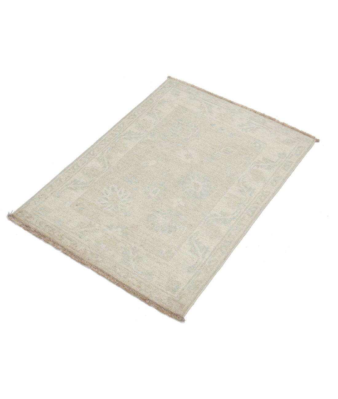 Serenity 2'1'' X 3'0'' Hand-Knotted Wool Rug 2'1'' x 3'0'' (63 X 90) / Taupe / Ivory