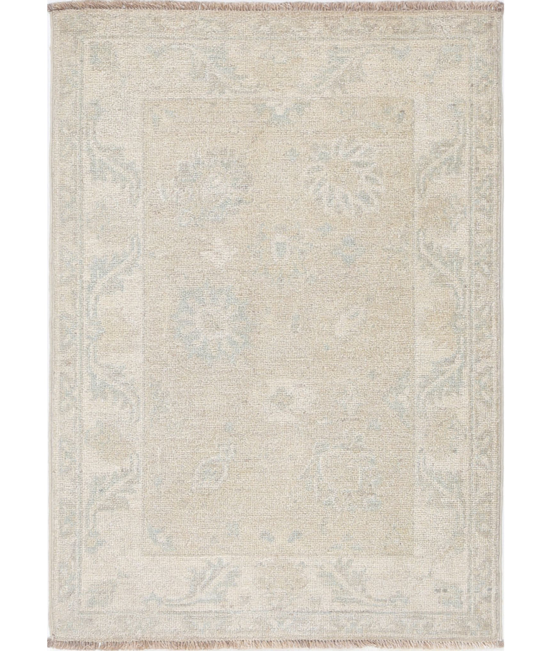 Serenity 2'1'' X 3'0'' Hand-Knotted Wool Rug 2'1'' x 3'0'' (63 X 90) / Taupe / Ivory