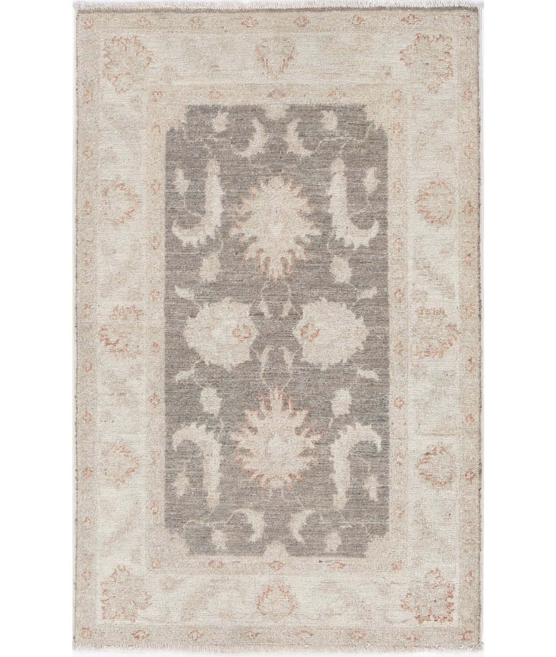 Serenity 2'7'' X 3'11'' Hand-Knotted Wool Rug 2'7'' x 3'11'' (78 X 118) / Brown / Ivory