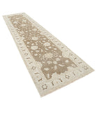 Serenity 3'9'' X 13'10'' Hand-Knotted Wool Rug 3'9'' x 13'10'' (113 X 415) / Brown / Ivory