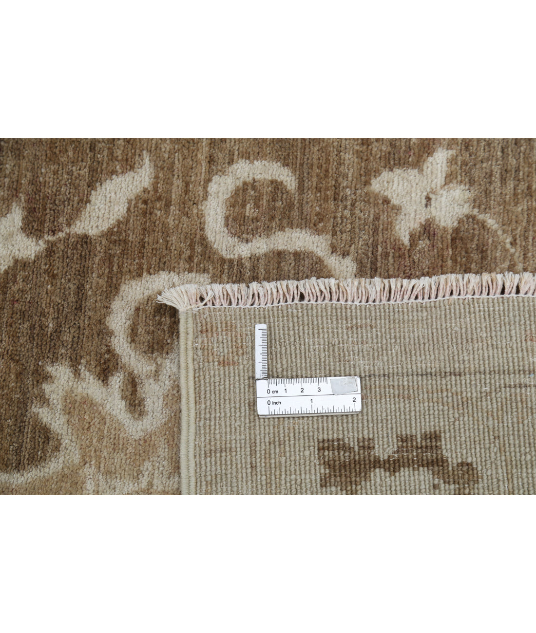 Serenity 3'9'' X 13'10'' Hand-Knotted Wool Rug 3'9'' x 13'10'' (113 X 415) / Brown / Ivory