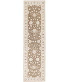 Serenity 3'9'' X 13'10'' Hand-Knotted Wool Rug 3'9'' x 13'10'' (113 X 415) / Brown / Ivory