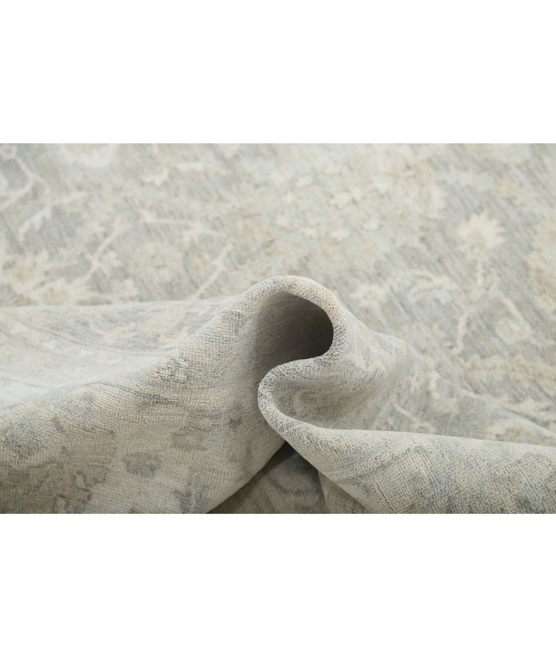 Serenity 9'7'' X 12'10'' Hand-Knotted Wool Rug 9'7'' x 12'10'' (288 X 385) / Grey / Ivory