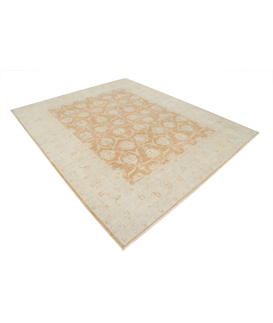 Serenity 7'10'' X 9'5'' Hand-Knotted Wool Rug 7'10'' x 9'5'' (235 X 283) / Orange / Ivory