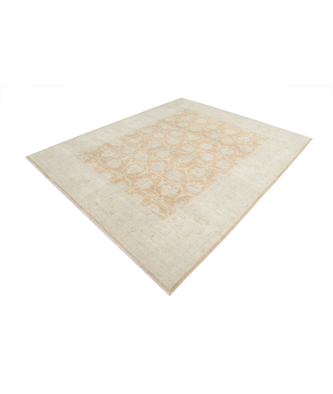 Serenity 7'10'' X 9'5'' Hand-Knotted Wool Rug 7'10'' x 9'5'' (235 X 283) / Orange / Ivory
