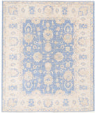 Serenity 8'1'' X 9'9'' Hand-Knotted Wool Rug 8'1'' x 9'9'' (243 X 293) / Blue / Ivory
