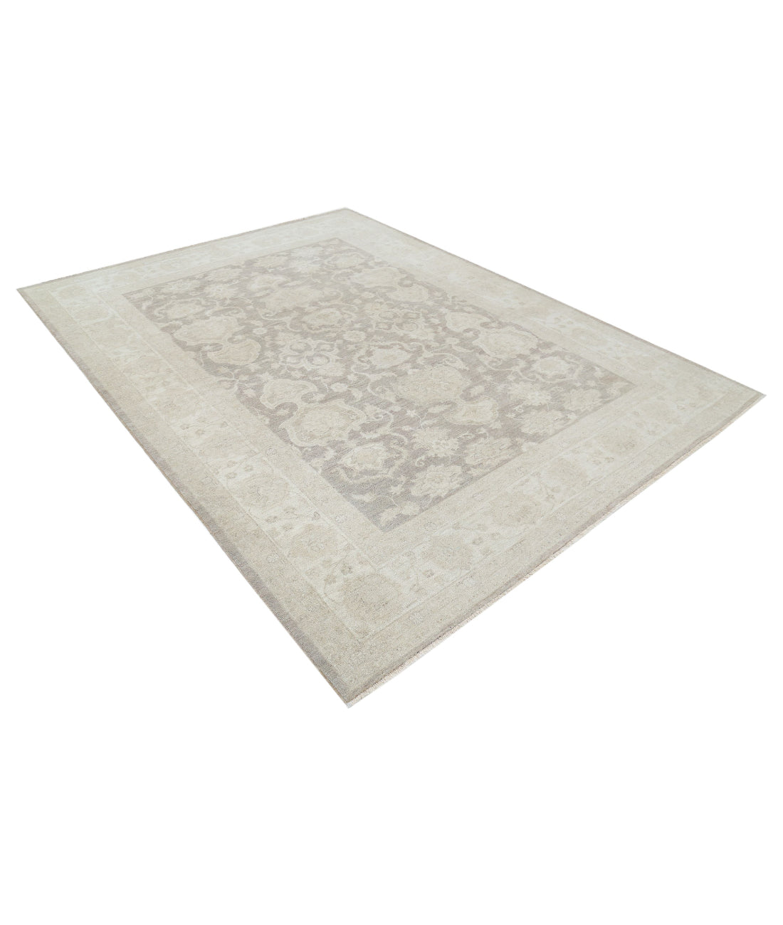 Serenity 7'0'' X 9'4'' Hand-Knotted Wool Rug 7'0'' x 9'4'' (210 X 280) / Tan / Ivory