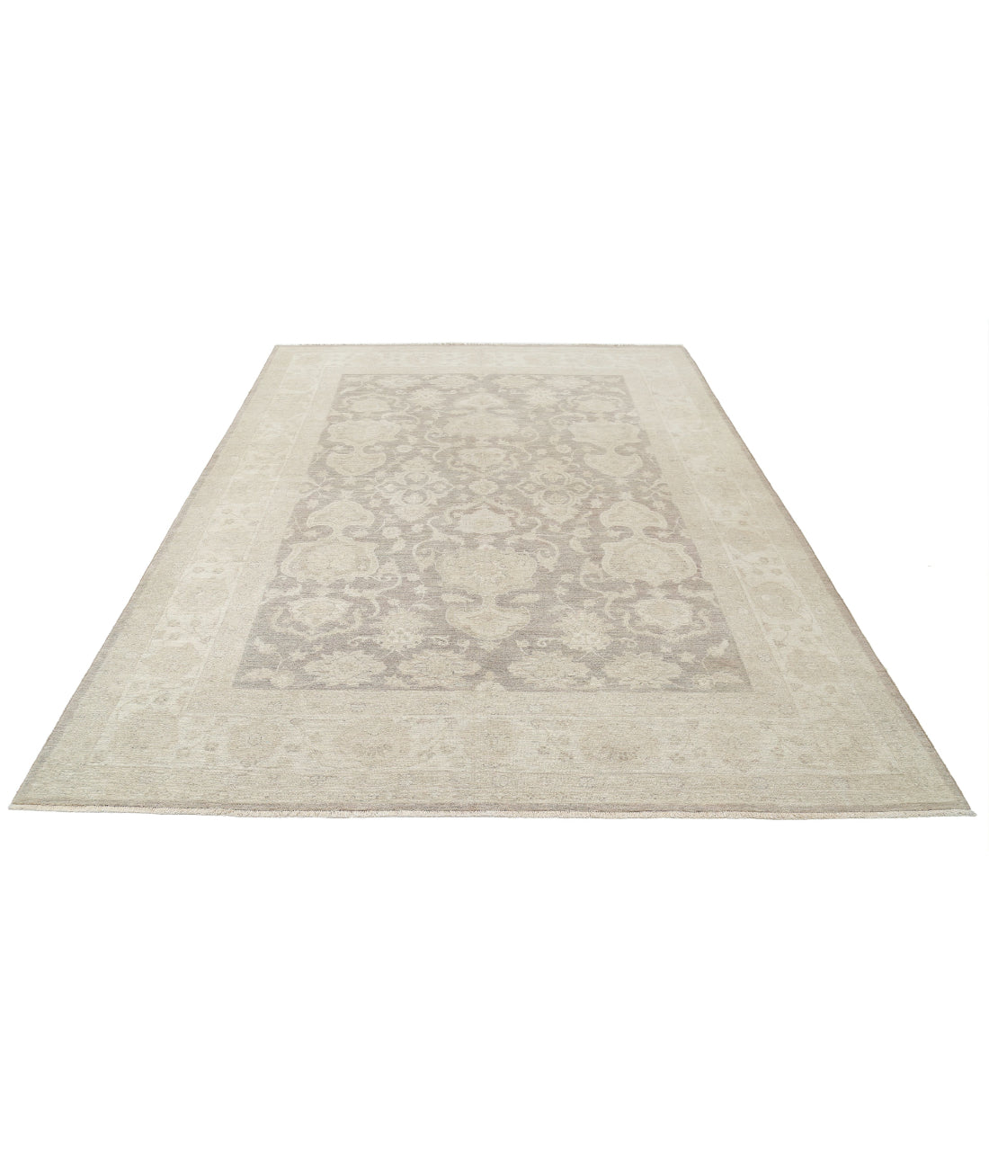 Serenity 7'0'' X 9'4'' Hand-Knotted Wool Rug 7'0'' x 9'4'' (210 X 280) / Tan / Ivory