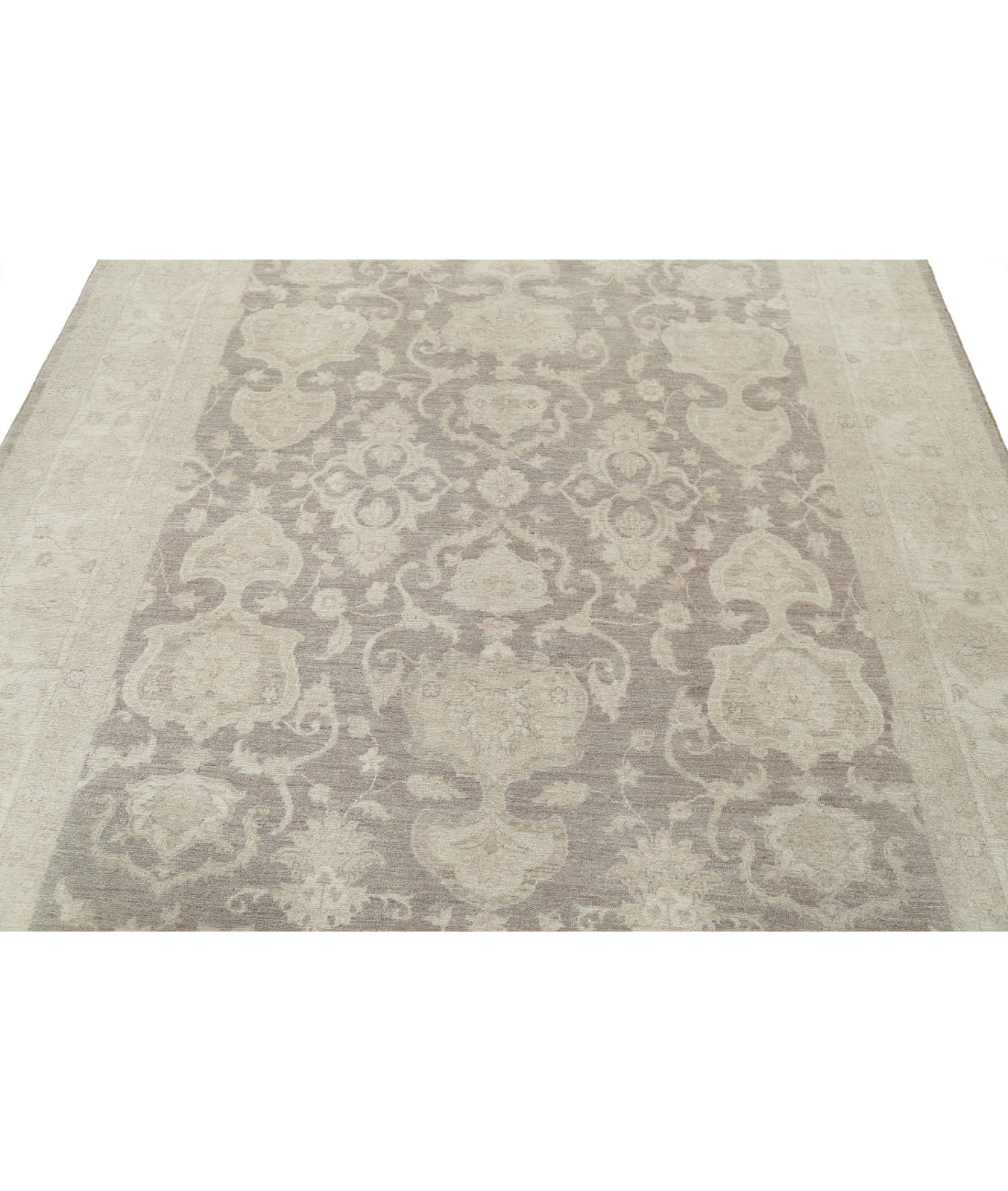 Serenity 7'0'' X 9'4'' Hand-Knotted Wool Rug 7'0'' x 9'4'' (210 X 280) / Tan / Ivory