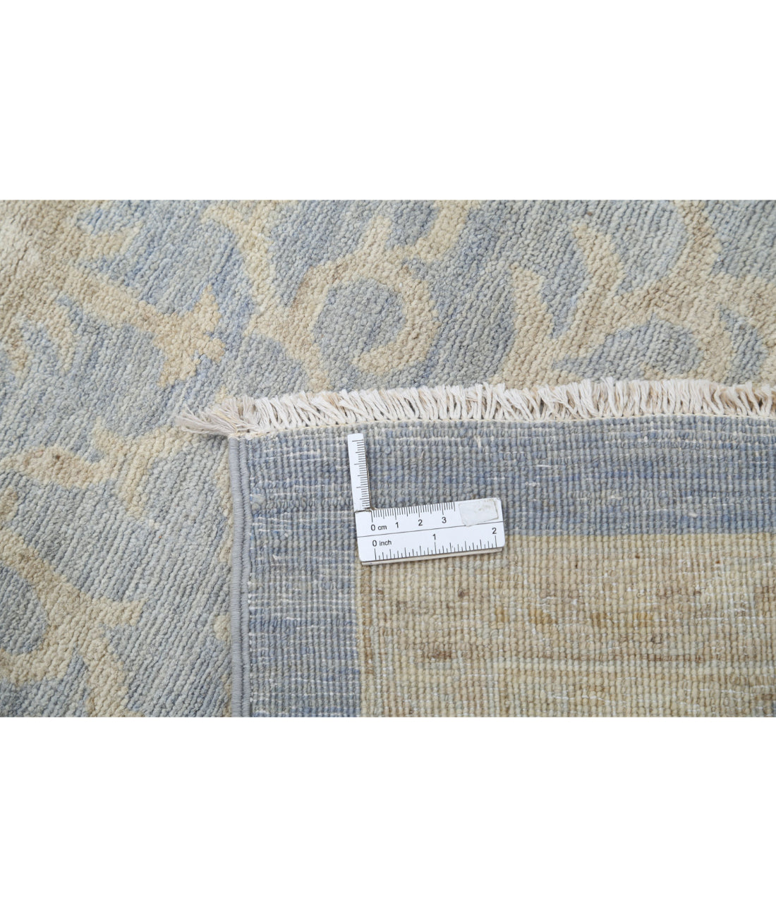 Serenity 16'0'' X 21'10'' Hand-Knotted Wool Rug 16'0'' x 21'10'' (480 X 655) / Blue / Ivory