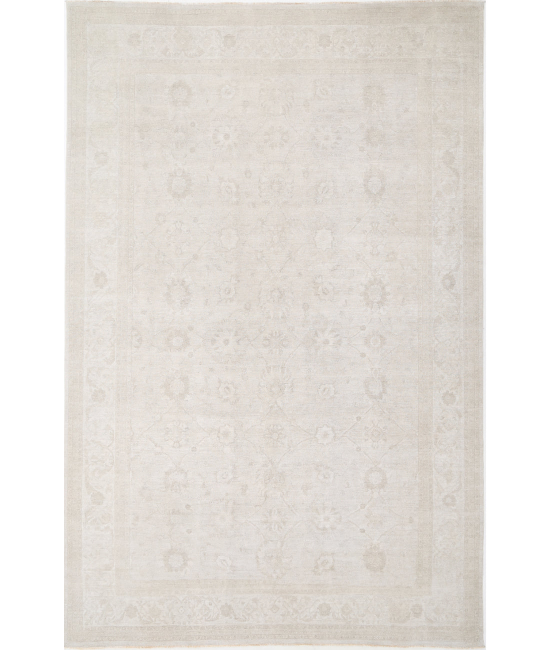 Serenity 11'6'' X 17'10'' Hand-Knotted Wool Rug 11'6'' x 17'10'' (345 X 535) / Ivory / Ivory