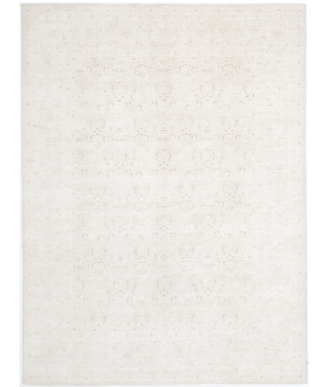 Serenity 8'7'' X 11'8'' Hand-Knotted Wool Rug 8'7'' x 11'8'' (258 X 350) / Ivory / Taupe
