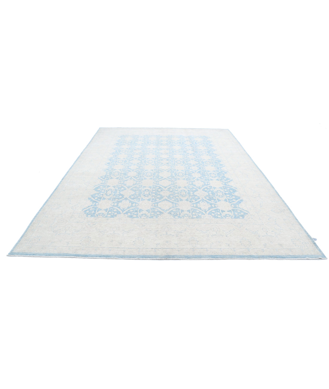 Serenity 8'10'' X 12'0'' Hand-Knotted Wool Rug 8'10'' x 12'0'' (265 X 360) / Blue / Ivory