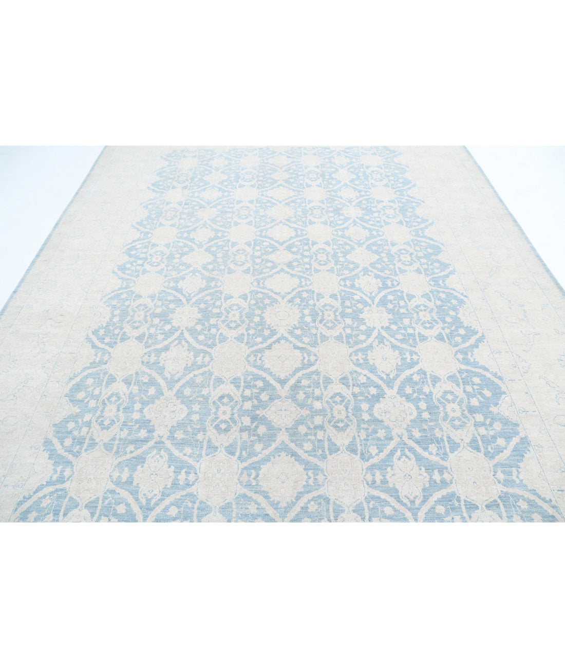 Serenity 8'10'' X 12'0'' Hand-Knotted Wool Rug 8'10'' x 12'0'' (265 X 360) / Blue / Ivory