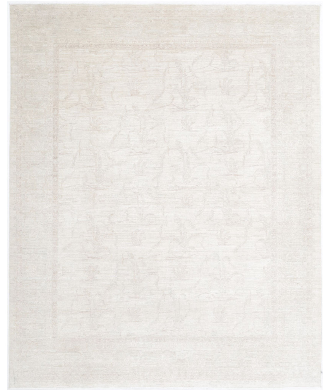 Serenity 8'0'' X 9'9'' Hand-Knotted Wool Rug 8'0'' x 9'9'' (240 X 293) / Ivory / Ivory