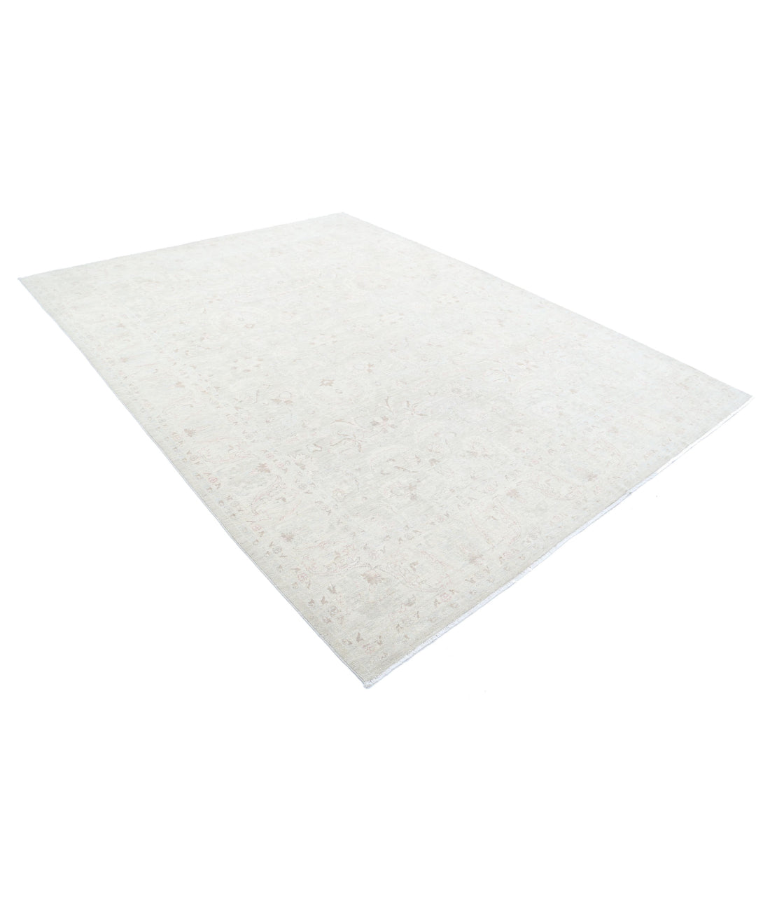 Serenity 7'9'' X 10'0'' Hand-Knotted Wool Rug 7'9'' x 10'0'' (233 X 300) / Green / Ivory