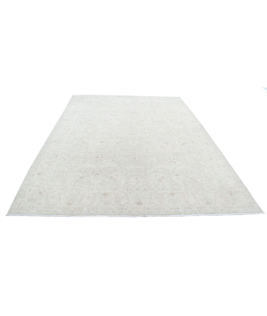 Serenity 7'9'' X 10'0'' Hand-Knotted Wool Rug 7'9'' x 10'0'' (233 X 300) / Green / Ivory