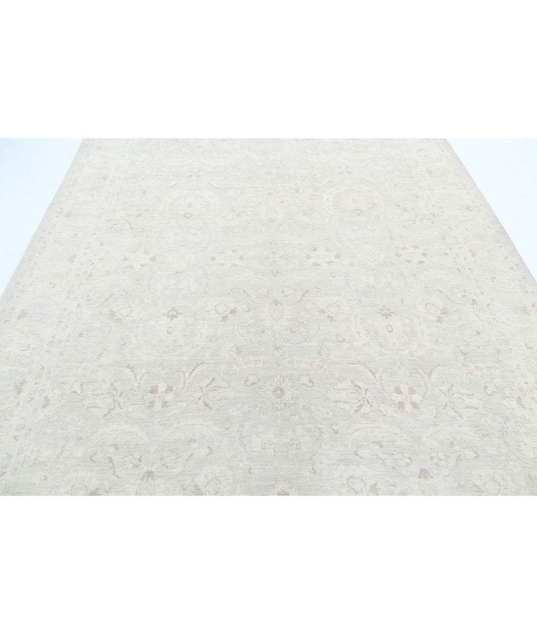Serenity 7'9'' X 10'0'' Hand-Knotted Wool Rug 7'9'' x 10'0'' (233 X 300) / Green / Ivory