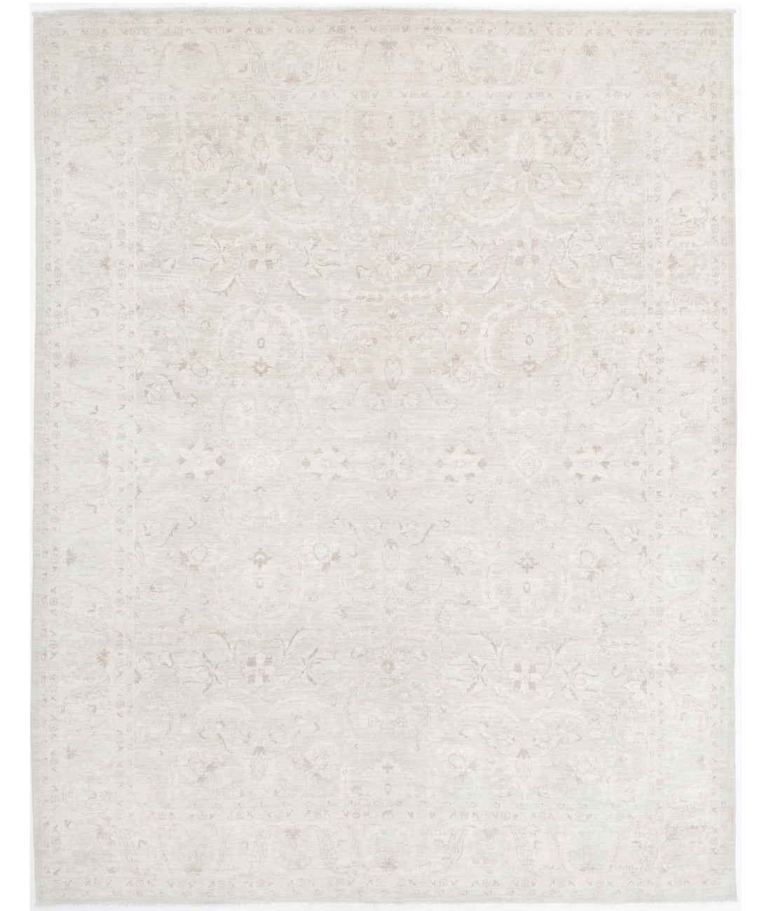 Serenity 7'9'' X 10'0'' Hand-Knotted Wool Rug 7'9'' x 10'0'' (233 X 300) / Green / Ivory