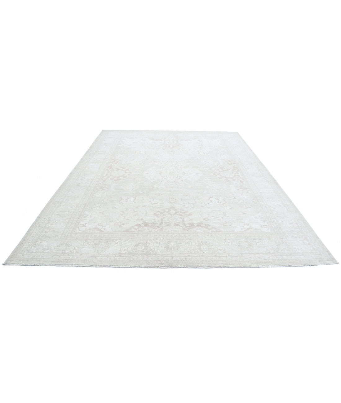 Serenity 8'10'' X 11'8'' Hand-Knotted Wool Rug 8'10'' x 11'8'' (265 X 350) / Ivory / Ivory