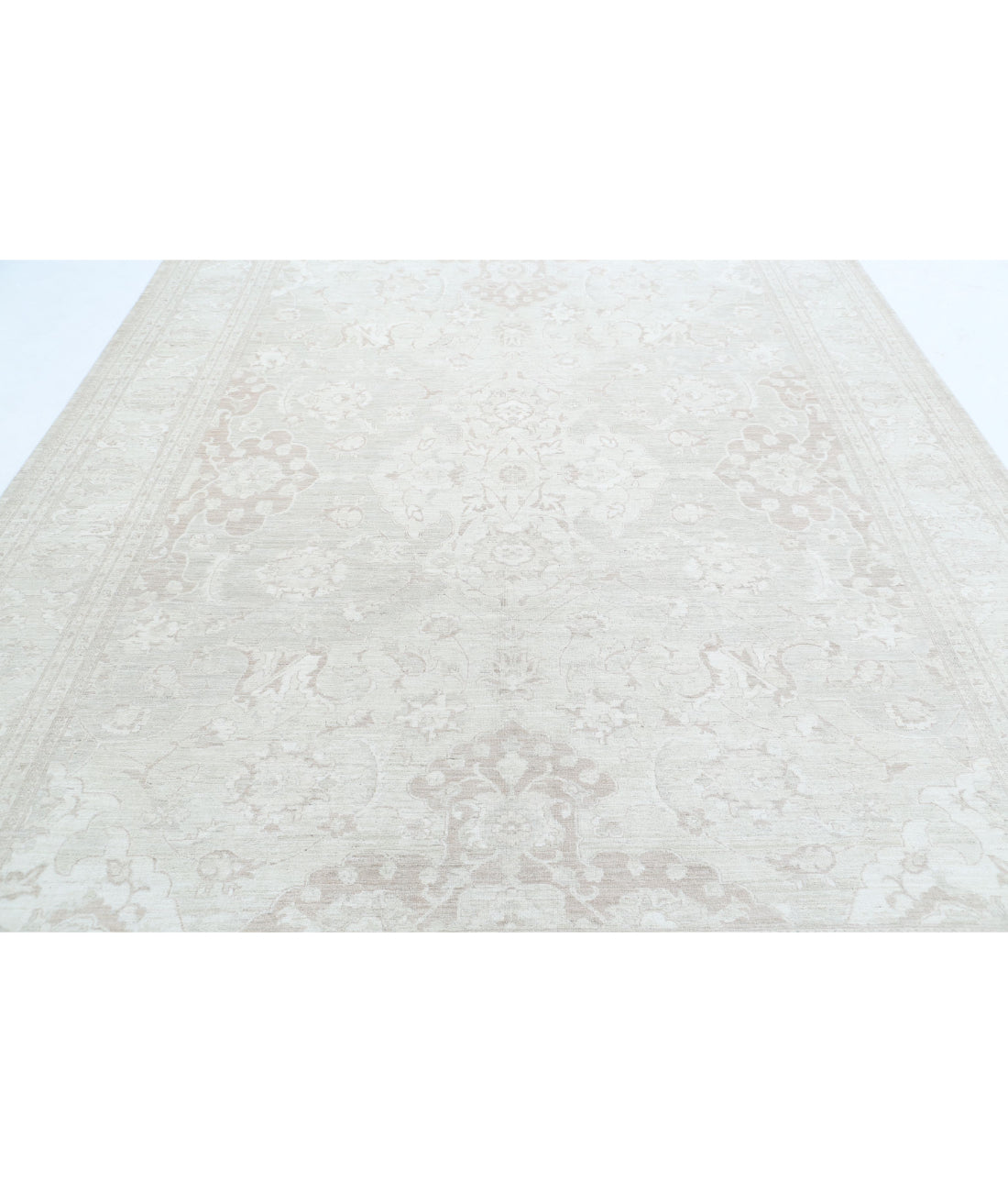 Serenity 8'10'' X 11'8'' Hand-Knotted Wool Rug 8'10'' x 11'8'' (265 X 350) / Ivory / Ivory
