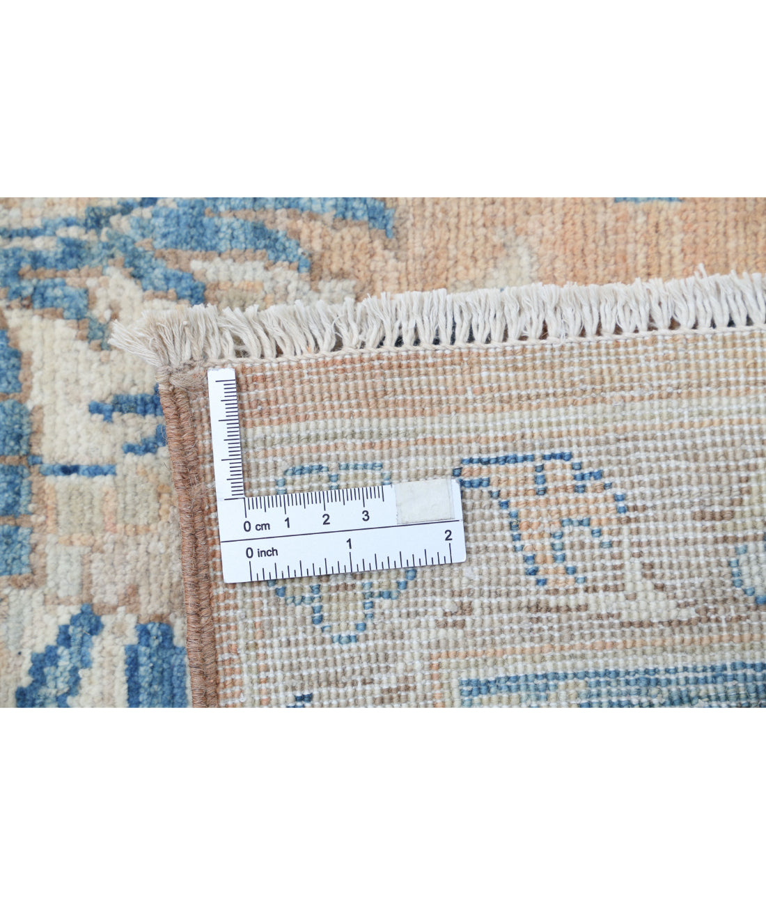 Serenity 7'8'' X 9'5'' Hand-Knotted Wool Rug 7'8'' x 9'5'' (230 X 283) / Peach / Blue