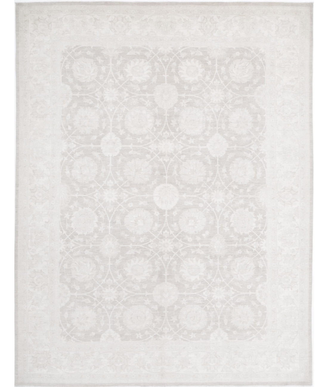 Serenity 9'2'' X 12'0'' Hand-Knotted Wool Rug 9'2'' x 12'0'' (275 X 360) / Taupe / Ivory