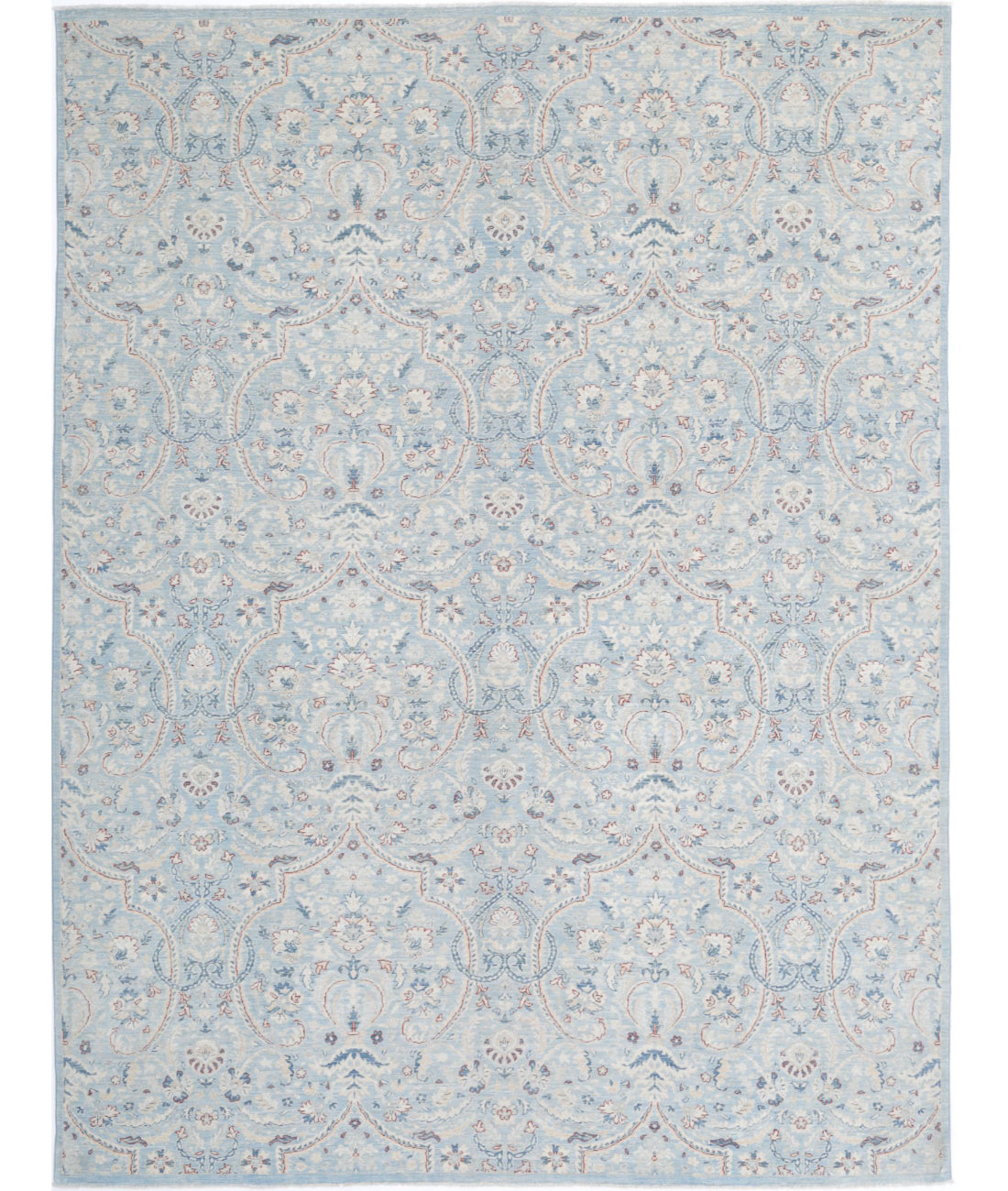 Serenity 8'9'' X 11'7'' Hand-Knotted Wool Rug 8'9'' x 11'7'' (263 X 348) / Teal / Teal