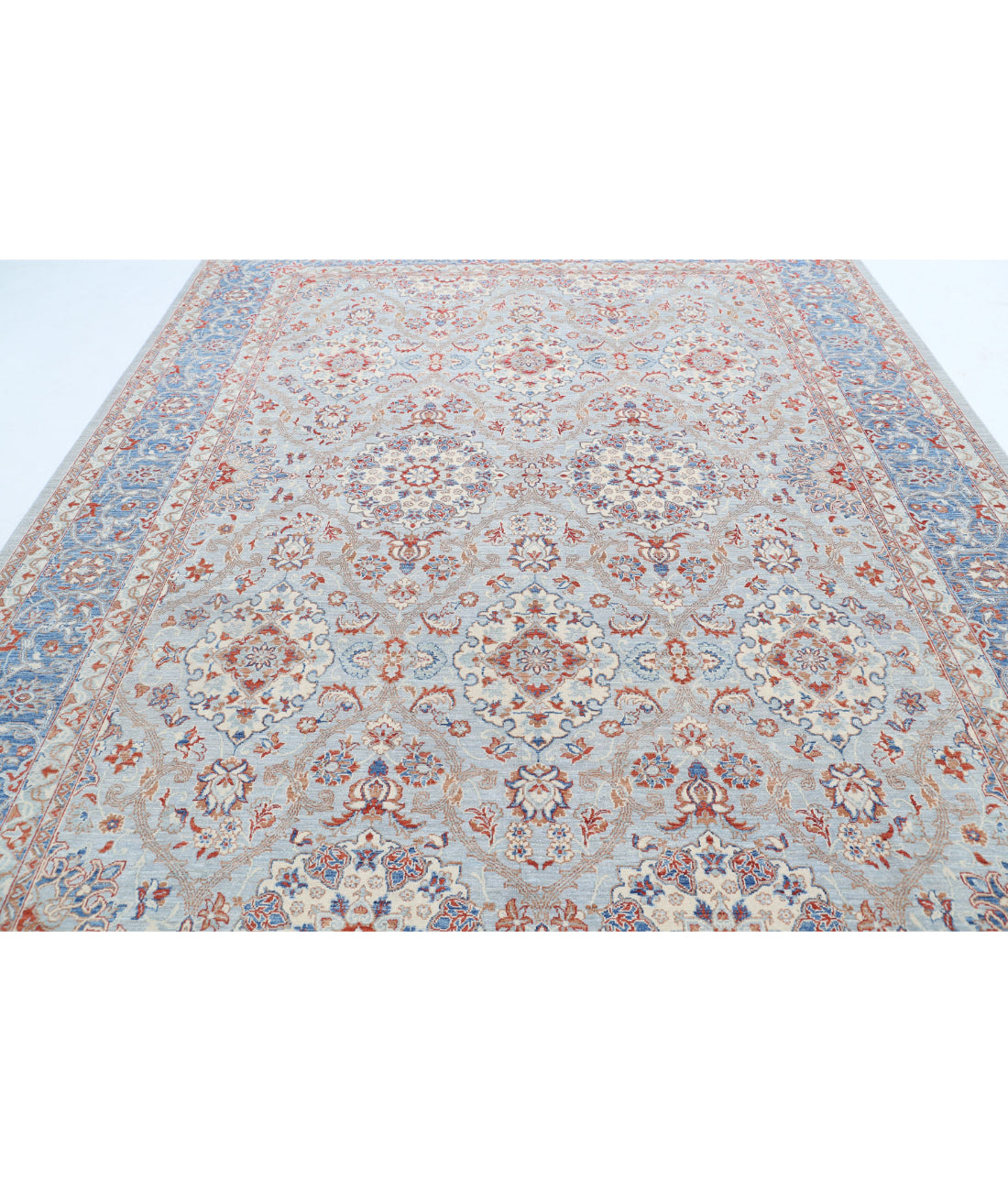 Ariana 8'10'' X 11'4'' Hand-Knotted Wool Rug 8'10'' x 11'4'' (265 X 340) / Grey / Blue