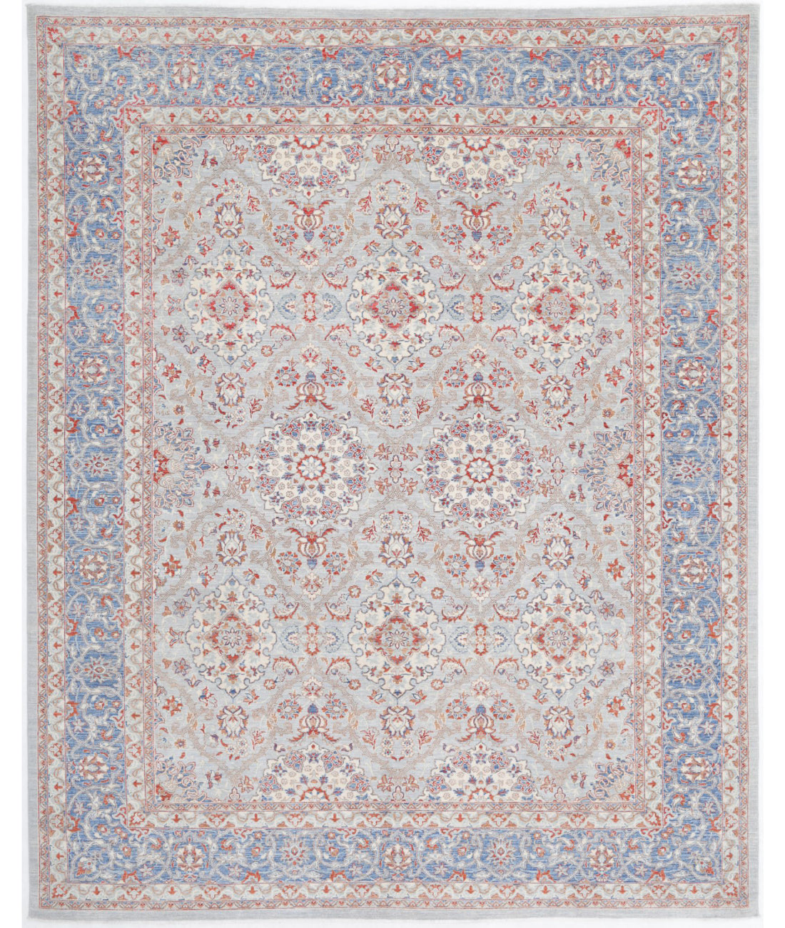 Ariana 8'10'' X 11'4'' Hand-Knotted Wool Rug 8'10'' x 11'4'' (265 X 340) / Grey / Blue