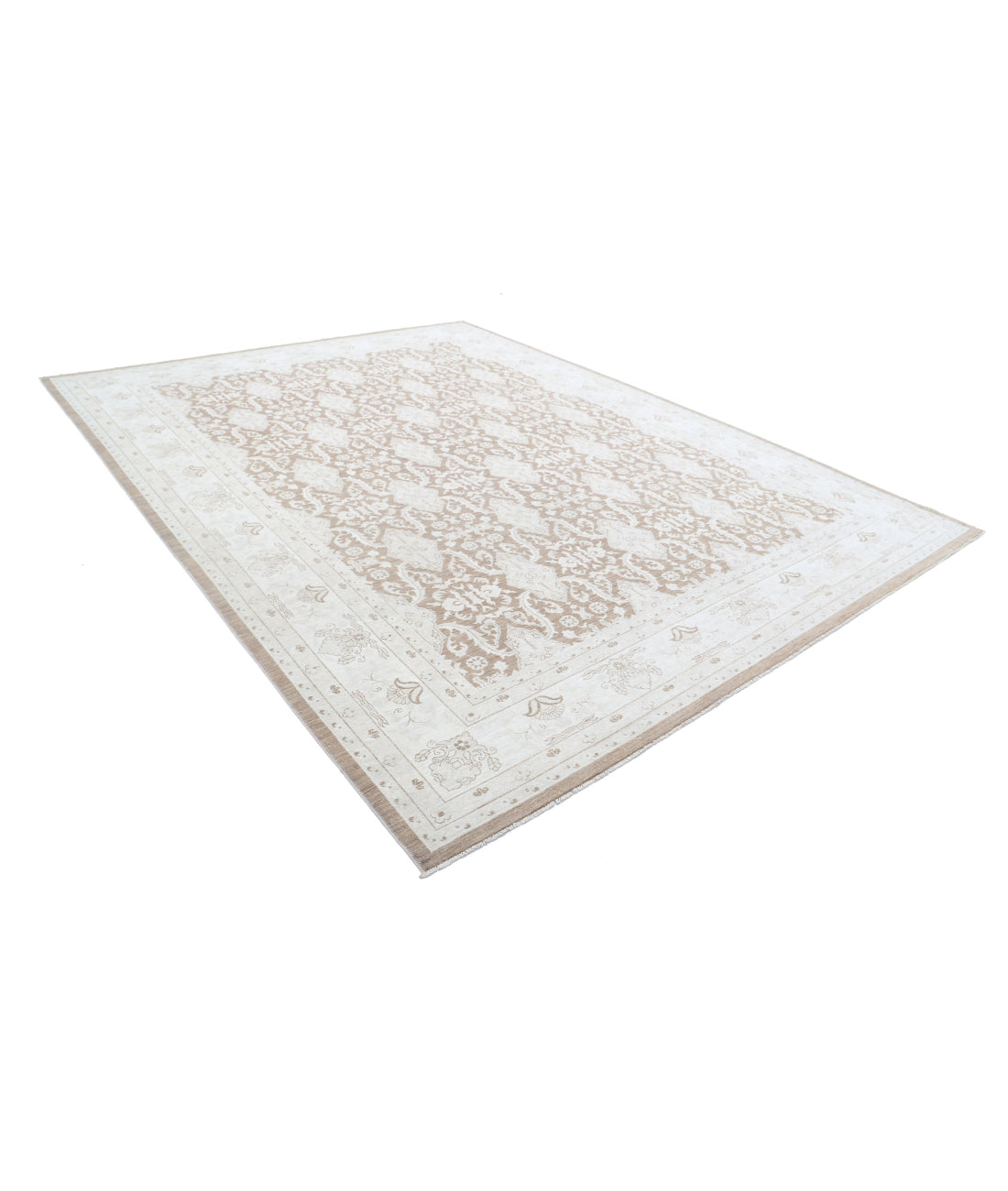 Serenity 9'10'' X 13'5'' Hand-Knotted Wool Rug 9'10'' x 13'5'' (295 X 403) / Taupe / Ivory