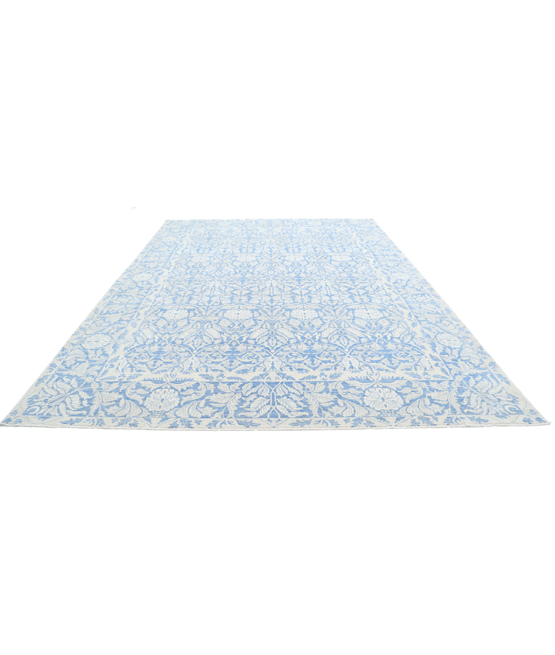 Serenity 9'9'' X 13'10'' Hand-Knotted Wool Rug 9'9'' x 13'10'' (293 X 415) / Ivory / Blue