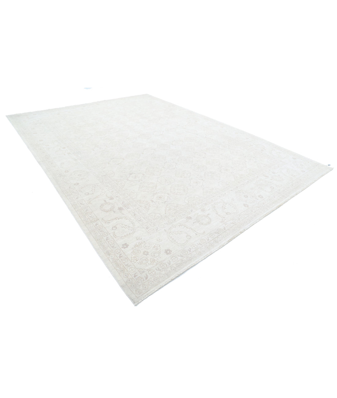 Serenity 9'9'' X 13'7'' Hand-Knotted Wool Rug 9'9'' x 13'7'' (293 X 408) / Ivory / Grey