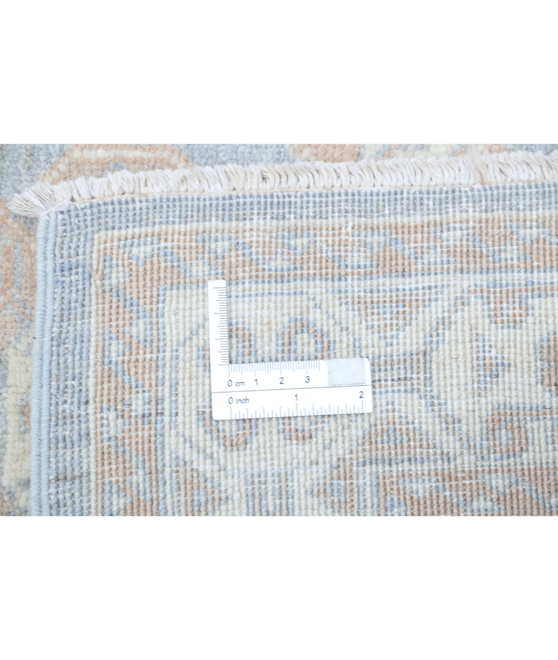 Mamluk 3'5'' X 9'5'' Hand-Knotted Wool Rug 3'5'' x 9'5'' (103 X 283) / Teal / Ivory