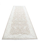 Serenity 4'0'' X 13'5'' Hand-Knotted Wool Rug 4'0'' x 13'5'' (120 X 403) / Taupe / Ivory